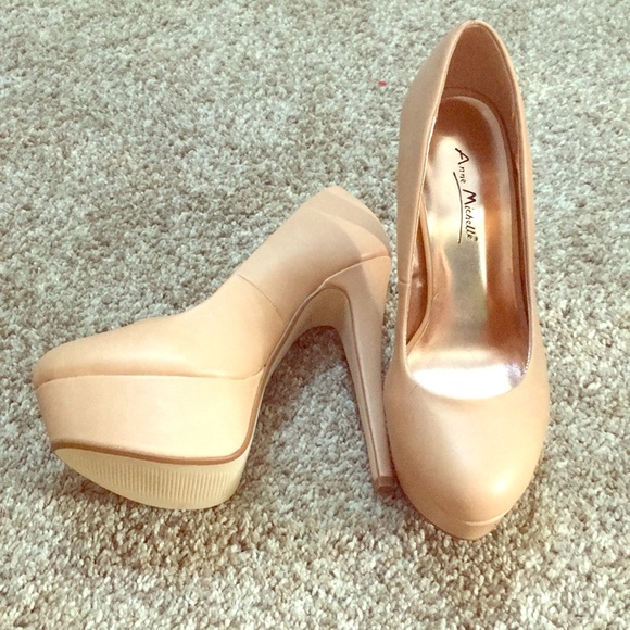 nude platform stiletto heels